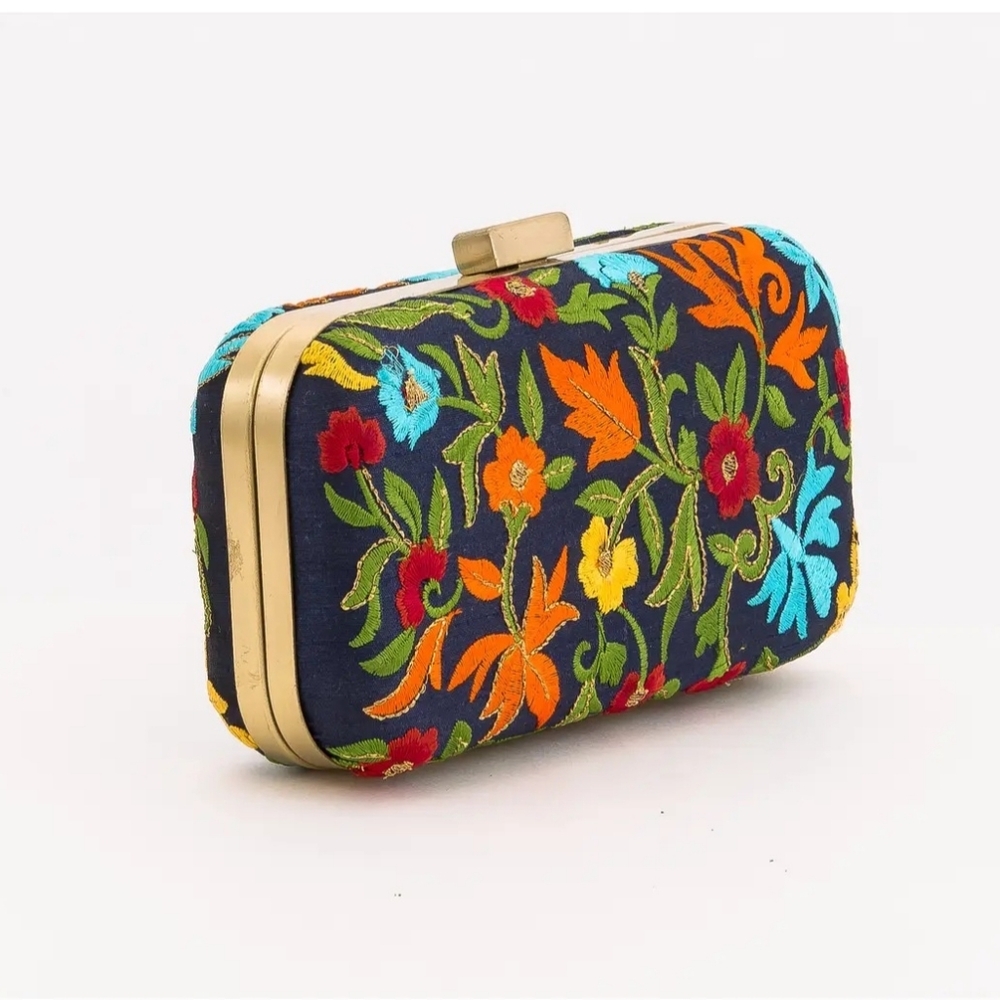Embroidered Floral Clutch - Picture 2 of 2